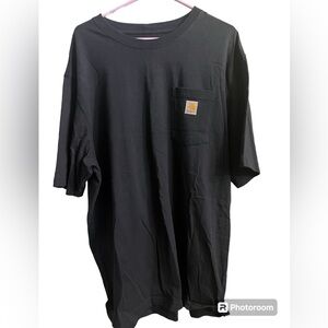 Men’s. Carhartt Loose Fit Navy Blue Cotton Polyester Short Sleeve T  XL